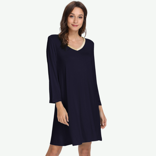 Soft Long Sleeve Nightgown Ladies Bulk-180322753