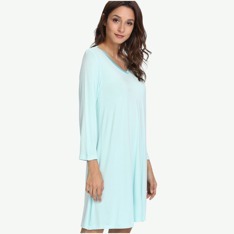 Soft Long Sleeve Nightgown Ladies Bulk-180322753