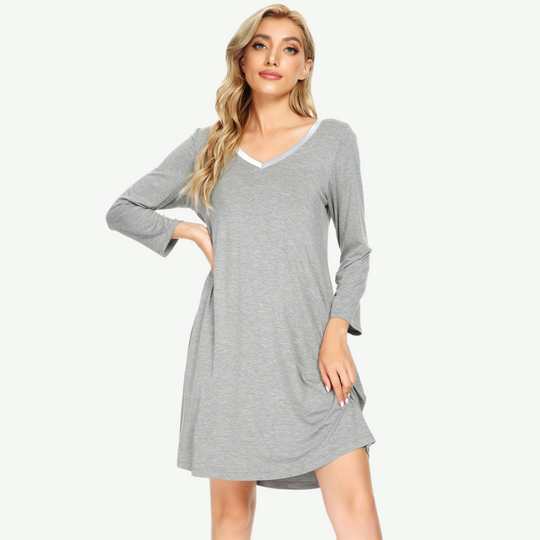 Soft Long Sleeve Nightgown Ladies Bulk-180322753