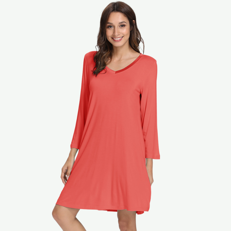 Soft Long Sleeve Nightgown Ladies Bulk-180322753