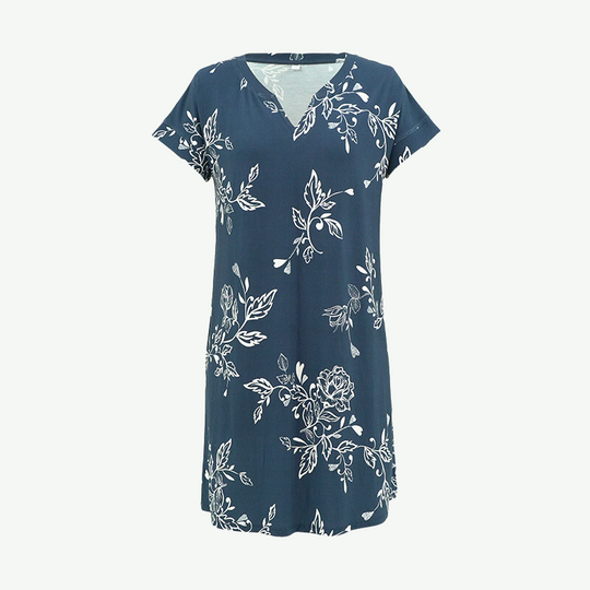 Nuevo camisón floral de bambú para mujer-2311740032