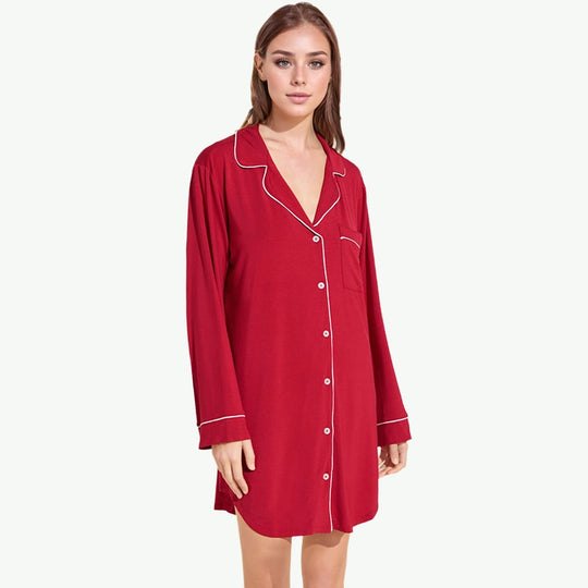 Long Sleeve Modal Sleepshirt Wholesale Nightshirts Factory