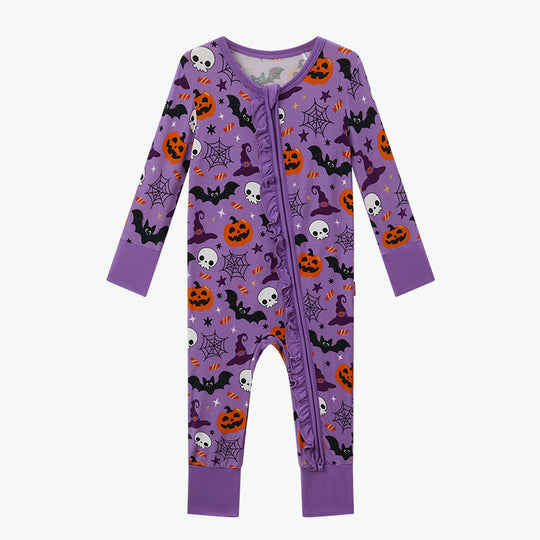 Manufacturer Bulk Halloween Printed Baby Zipper Clothing