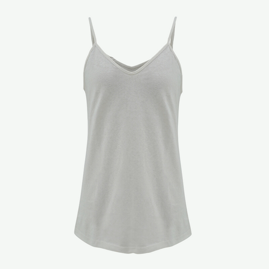 Camisole à bretelles spaghetti réglables en coton et lin personnalisé-2215570082