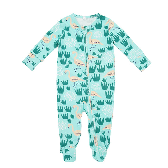 Wholesale Newborn Animal Printed Footed Romper-2313810227