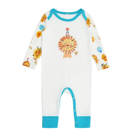 Bulk Lion Print Baby Romper-2315580178