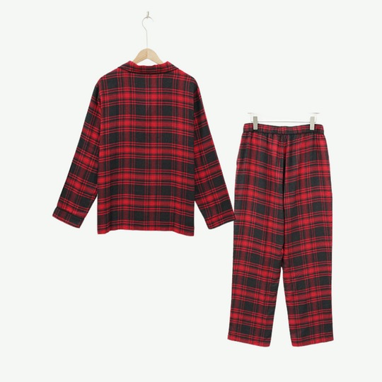 Wholesale Men Plaid Pajama Set-2311290312