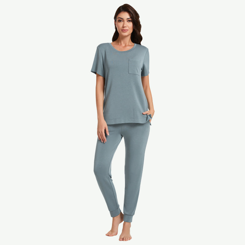 Wholesale Ladies Modal Air Layered Pajama Set-2311820103