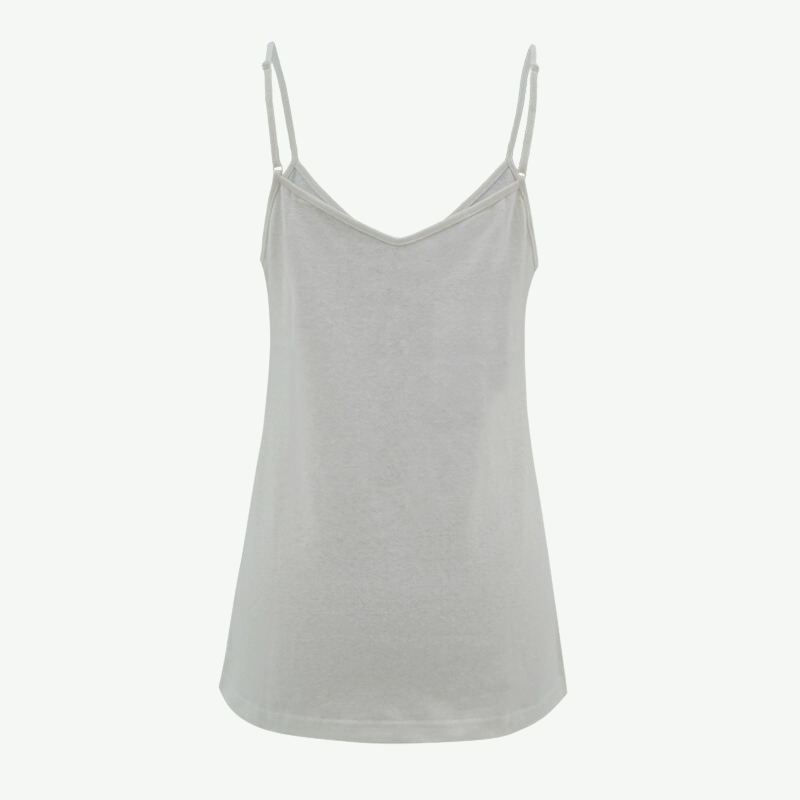 Camisole à bretelles spaghetti réglables en coton et lin personnalisé-2215570082