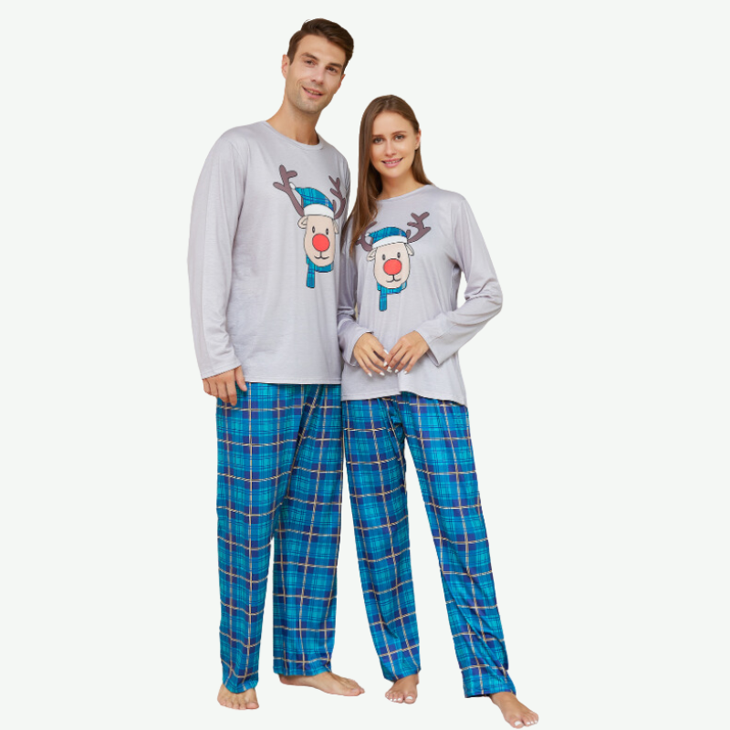 Bulk Family Christmas Pattern Pajama Sets-2315580107