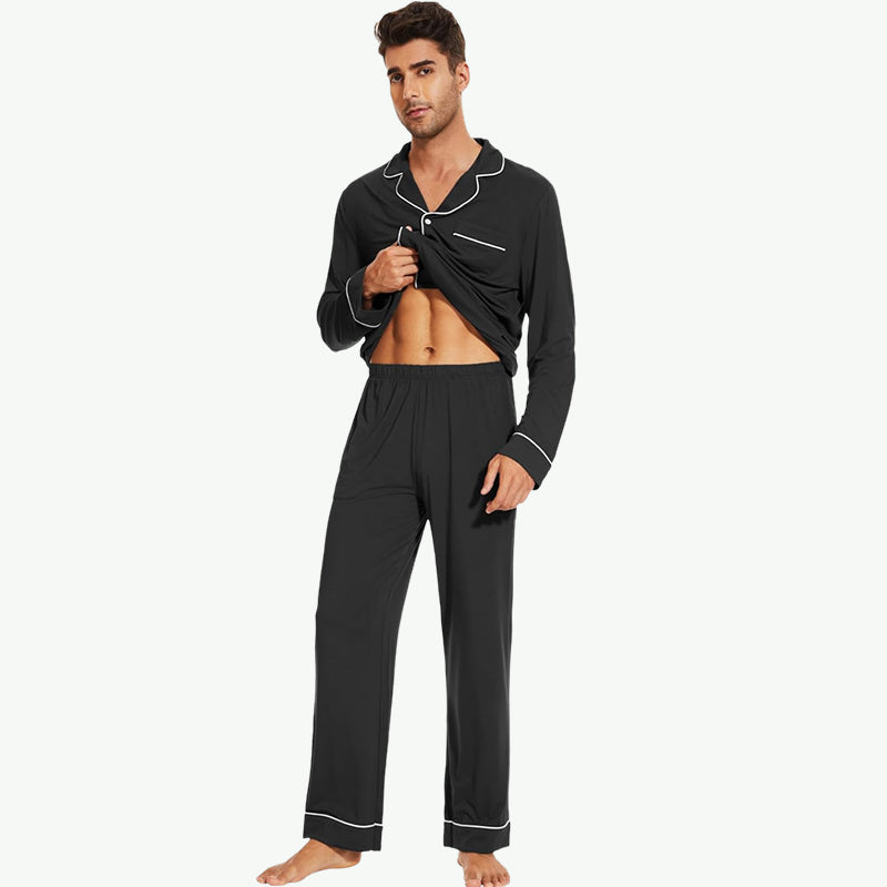 Men Bamboo Pajama Bulk Wholesale Custom Pjs Set