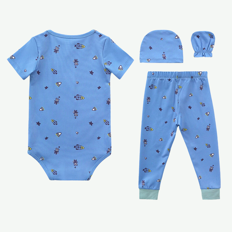 Pantalón largo de manga corta para niños Baby Bamoo Onesie