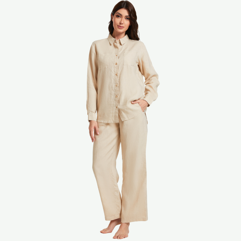 Women Hemp Wholesale Pajamas Sets-2213810183