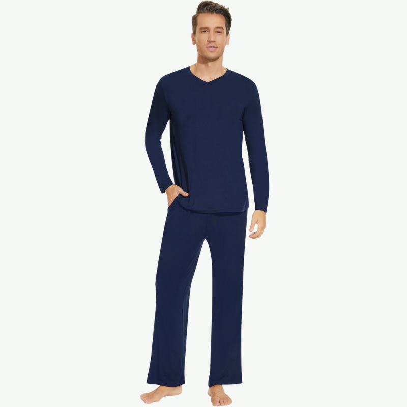 Wholesale Men Bamboo Long Pj Set-81129539