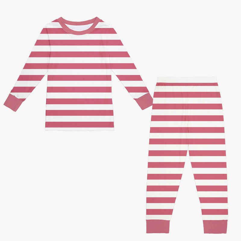 Striped Long Children Pj Set Wholesale Kids Pajamas