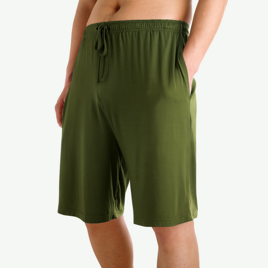 Pantalones cortos de pijama de bambú para hombre al por mayor -21145005