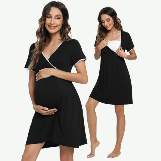 Bamboo 3 in 1 Maternity Nightgown Bulk--21197019