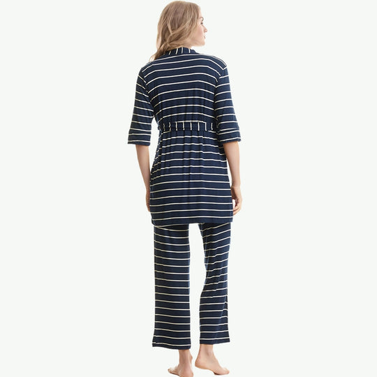 Manufacturer Wholesale Bamboo Striped Maternity/Nursing Set