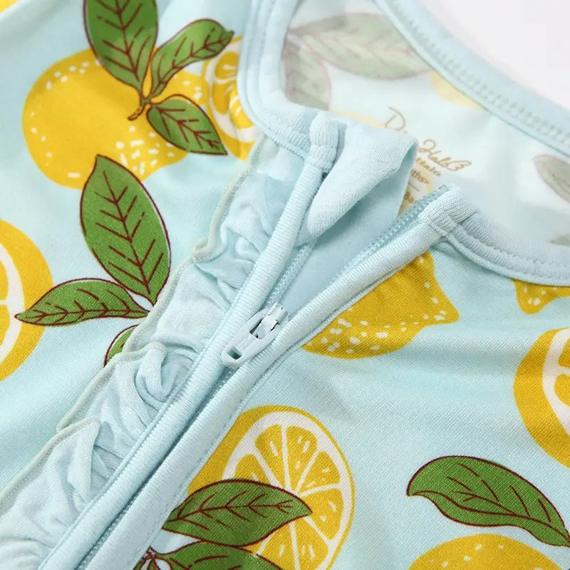 Custom Fruit Pattern Zipper Baby Romper Manufacturer