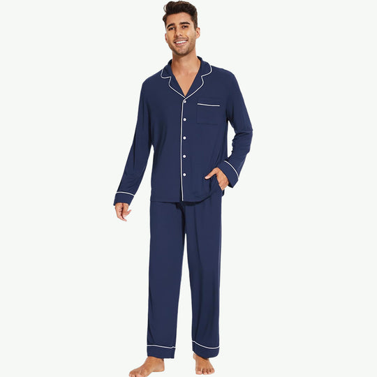 Men Bamboo Pajama Bulk Wholesale Custom Pjs Set