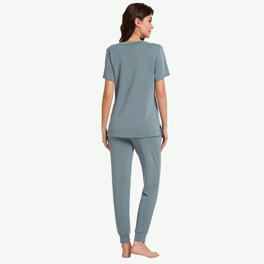 Wholesale Ladies Modal Air Layered Pajama Set-2311820103