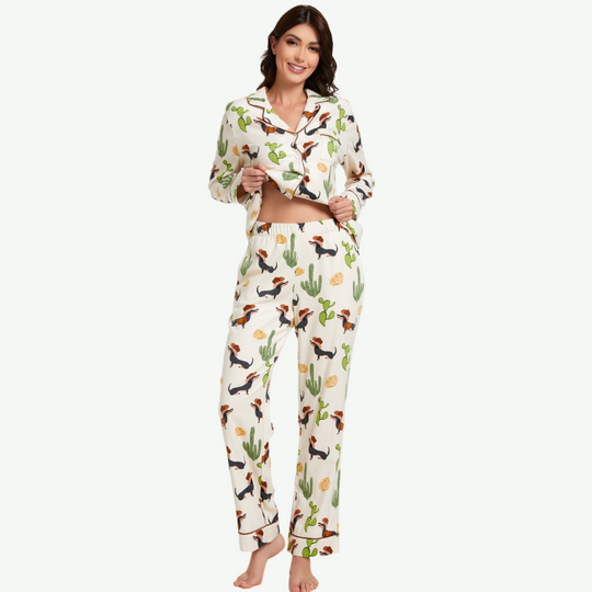 Bulk Women Printed Pajama Set-2311820099