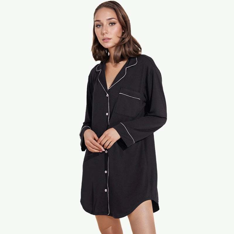 Long Sleeve Modal Sleepshirt Wholesale Nightshirts Factory