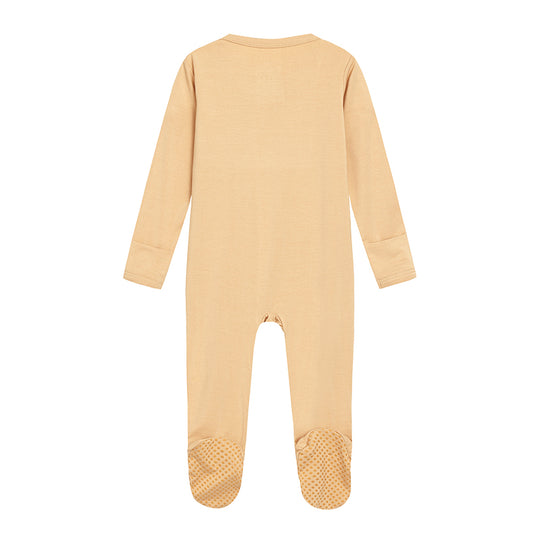 Enfants Bébé Bambou Onesie À Manches Longues Pantalon Long Solide