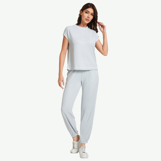 Women Modal Air Layered Fabric Pajama Set in Bulk-2315500102