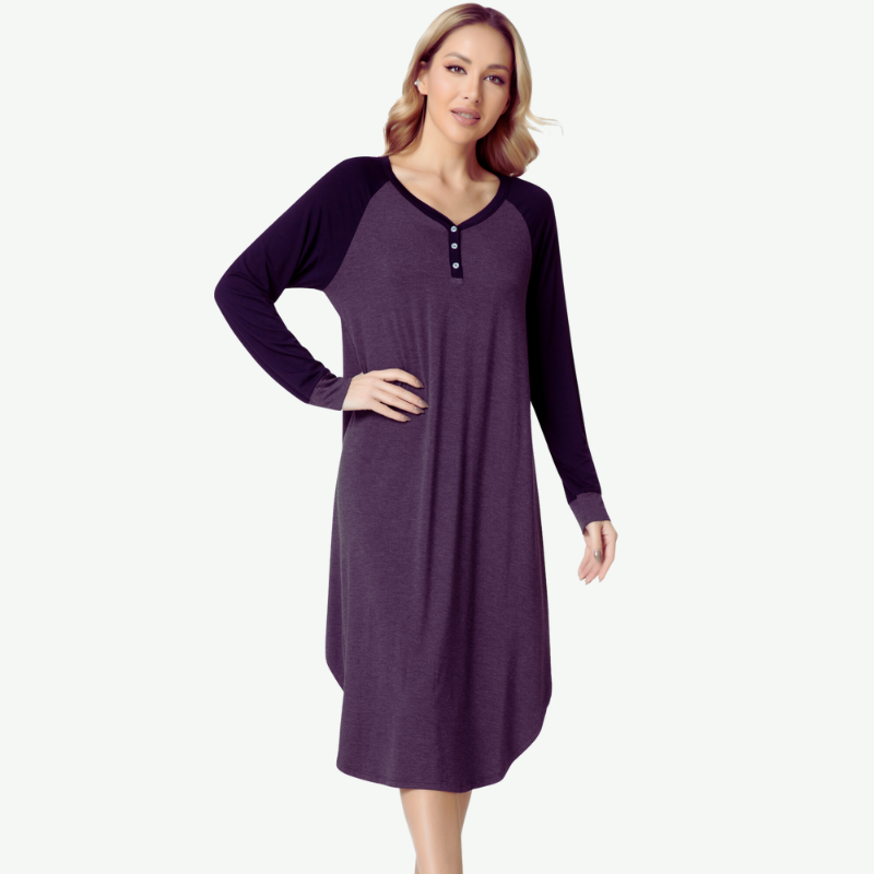 V-neck Nightshirt for Women in Bulk-G3713073