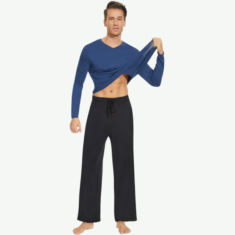 Wholesale Men Bamboo Long Pj Set-81129539