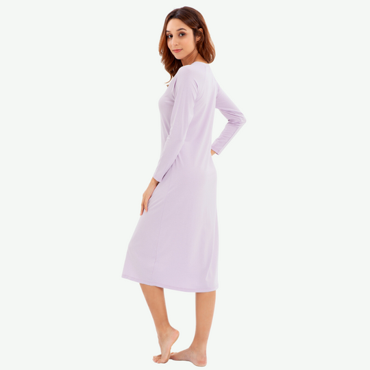 Soft Long Sleeve Nightshirts Sleepwear Bulk-180322042