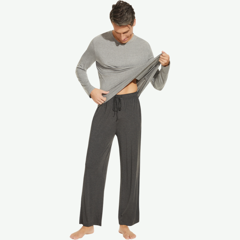 Wholesale Men Bamboo Long Pj Set-81129539