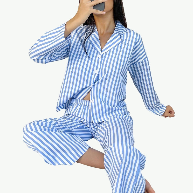 Private Label Custom Striped Pajamas Wholesale Suppliers