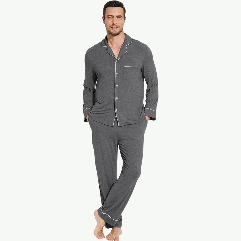 Men Bamboo Pajama Bulk Wholesale Custom Pjs Set