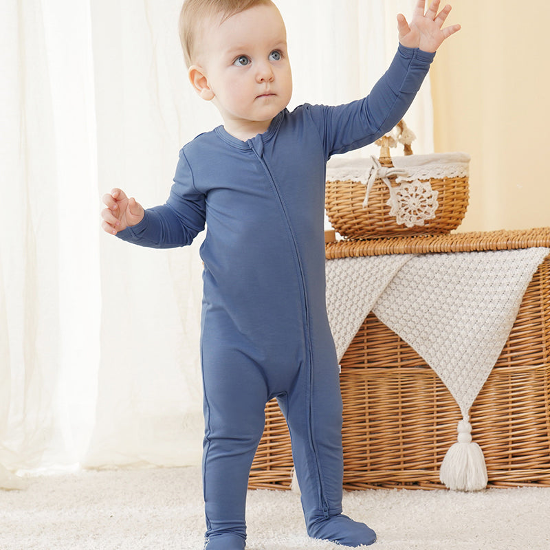 Unisex One-Piece Footies Long Sleeve baby Sleepers Suppliers-G3839025