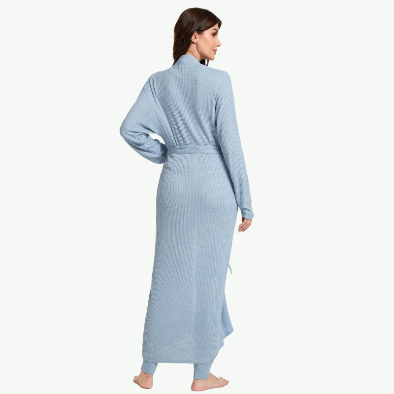 Wholesale Women Waffle Robe Set-2311740089