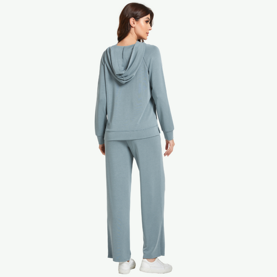 Vêtements de détente à manches longues tricotés en modal personnalisé pour femmes-2311820109