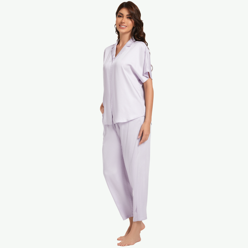 Wholesale Women Bamboo Sateen Pajama Set-2311290095